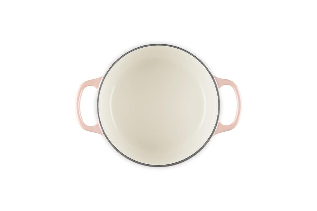 Le Creuset Signature Cocotte Ronde 18 cm Cast Iron Enamel Pot, Péch, Gas, Induction, and Oven Compatible [Official Japanese Product]