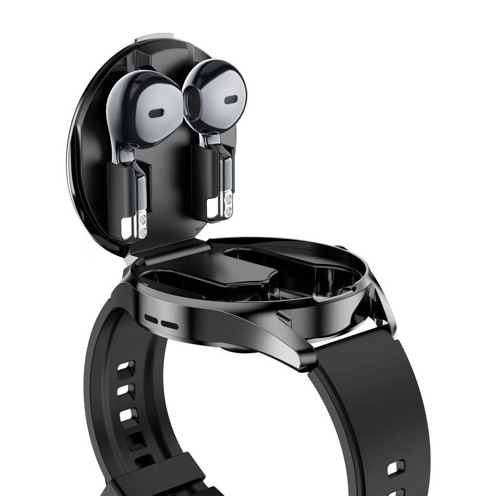 2025 Top Selling Luxury Earphones Smart Watch 2-in-1 Sports Watch Heart Rate Blood Oxygen NFC Band