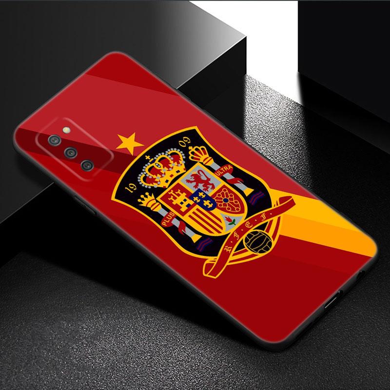 Spain National Flags Phone Case For Samsung Galaxy A01 A03 Core A04 E A02 A05 A10 A20 A21 A30 A50 S A6 A8 + A7 2018 Black Cover