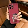 B-Betty Cute B-Boop Phone Case For iPhone 12 13 14 15 16 17 Pro Max, Lightweight and practical Soft Black Cover