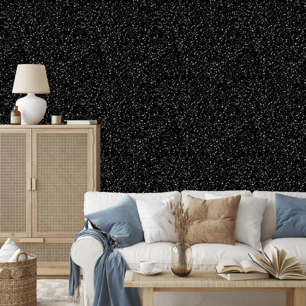 Black glitter wallpaper, black and graphite, black background, 50x1000