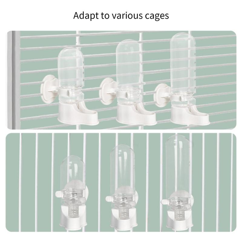 2PCS Automatic Bird Water Dispenser Gravities Water Bottle for Parrots and Small Bird Hanging Design Easy Installation