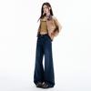 Dam 2025 Höst Retro Vida Ben Låg Midja Lätt Utsvängda Lösa Jeans