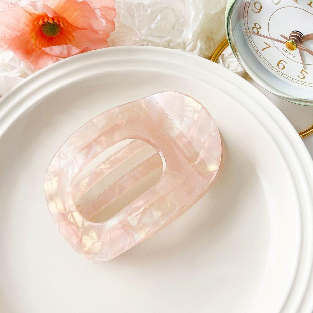 Hair Accessories Leopard Hair Claw Elliptic Shape Acetate Barrettes Acetic Acid Hair Clip  Women