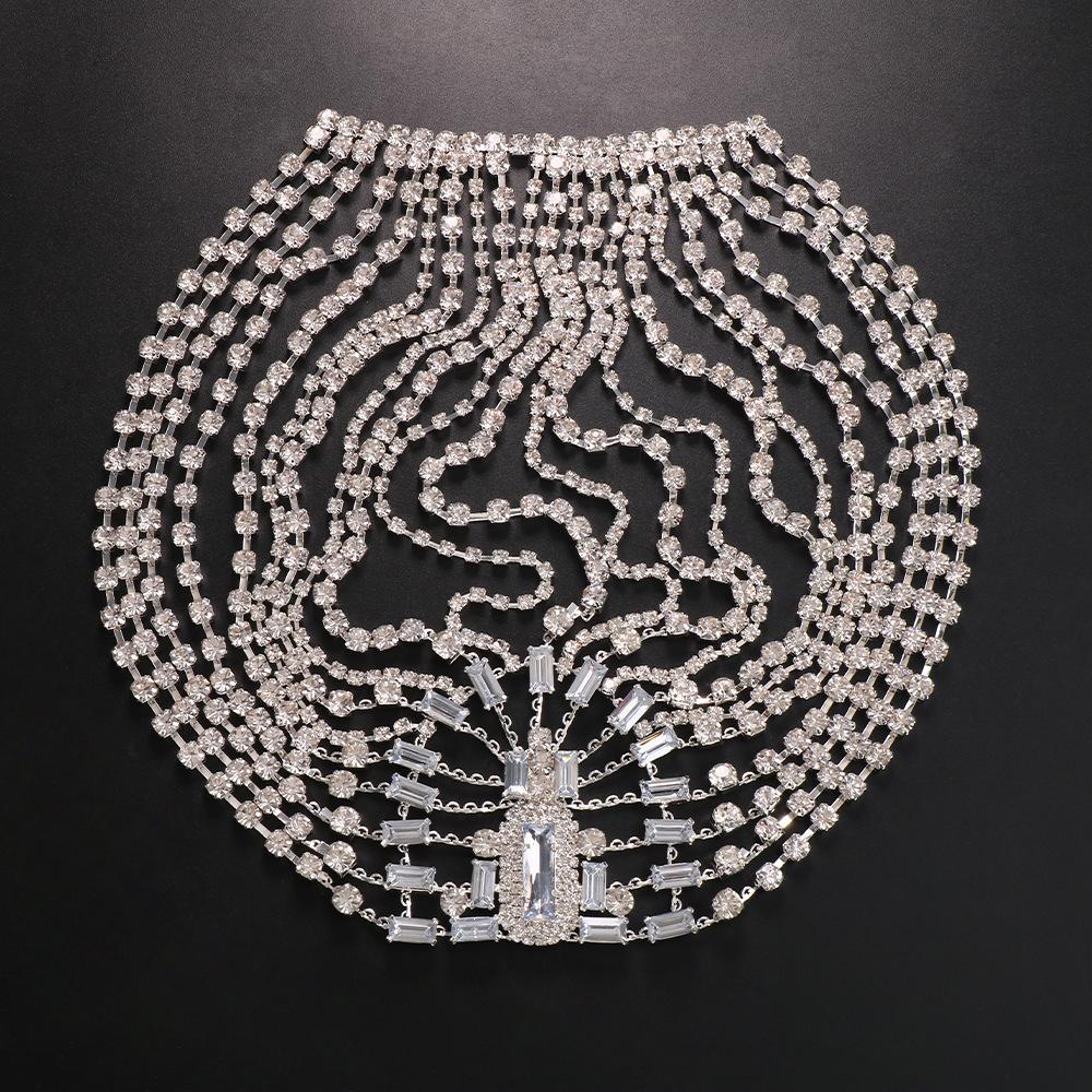 Mesh Rhinestone Hair Net, Night Club Party Sexy Hair Accessories Headgear Women'S Hair Chain