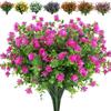 Artificial Camellia Flowers and Eucalyptus Leaves for Outdoor and Garden Decoration