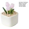 Mini Glass Flower Bouquet with Flowerpot Glass Flower Decor Blown Glass Flower  Wedding Decoration