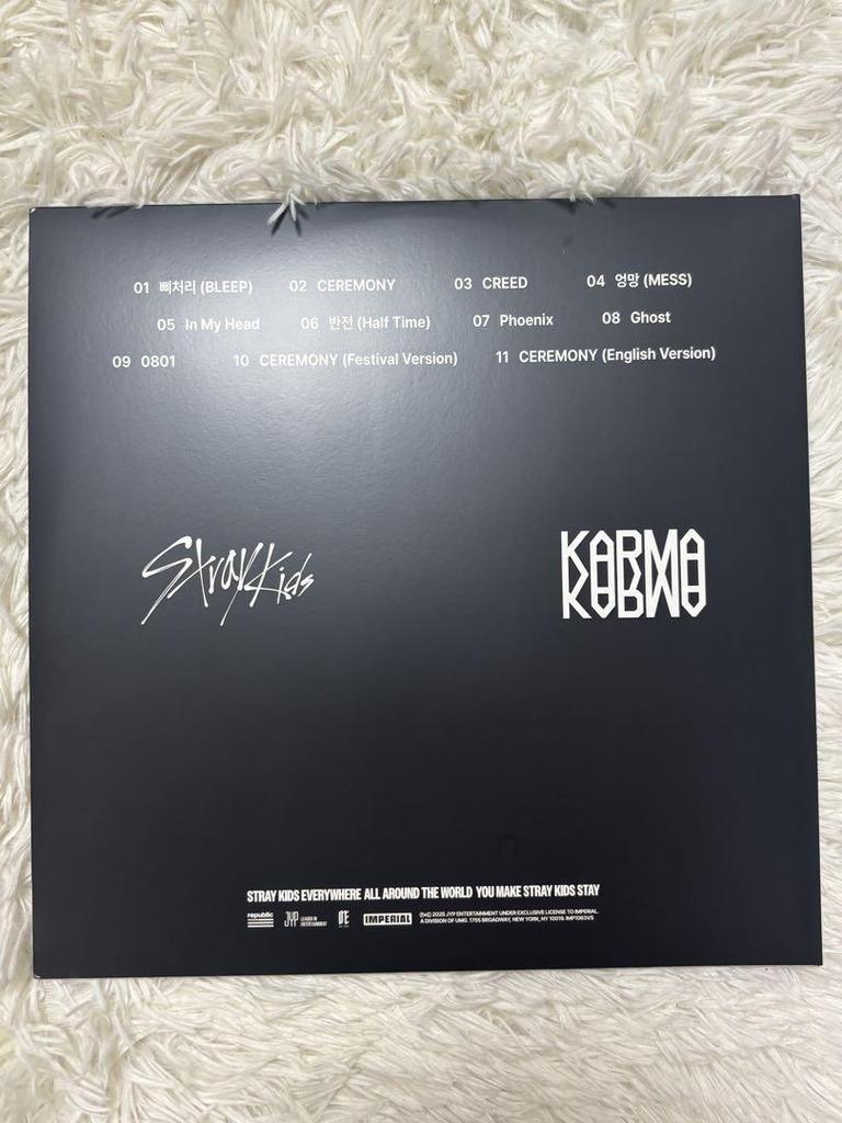 [USED] Stray Kids KARMA Vinyl CLEARSAPPHIRE Trading Card