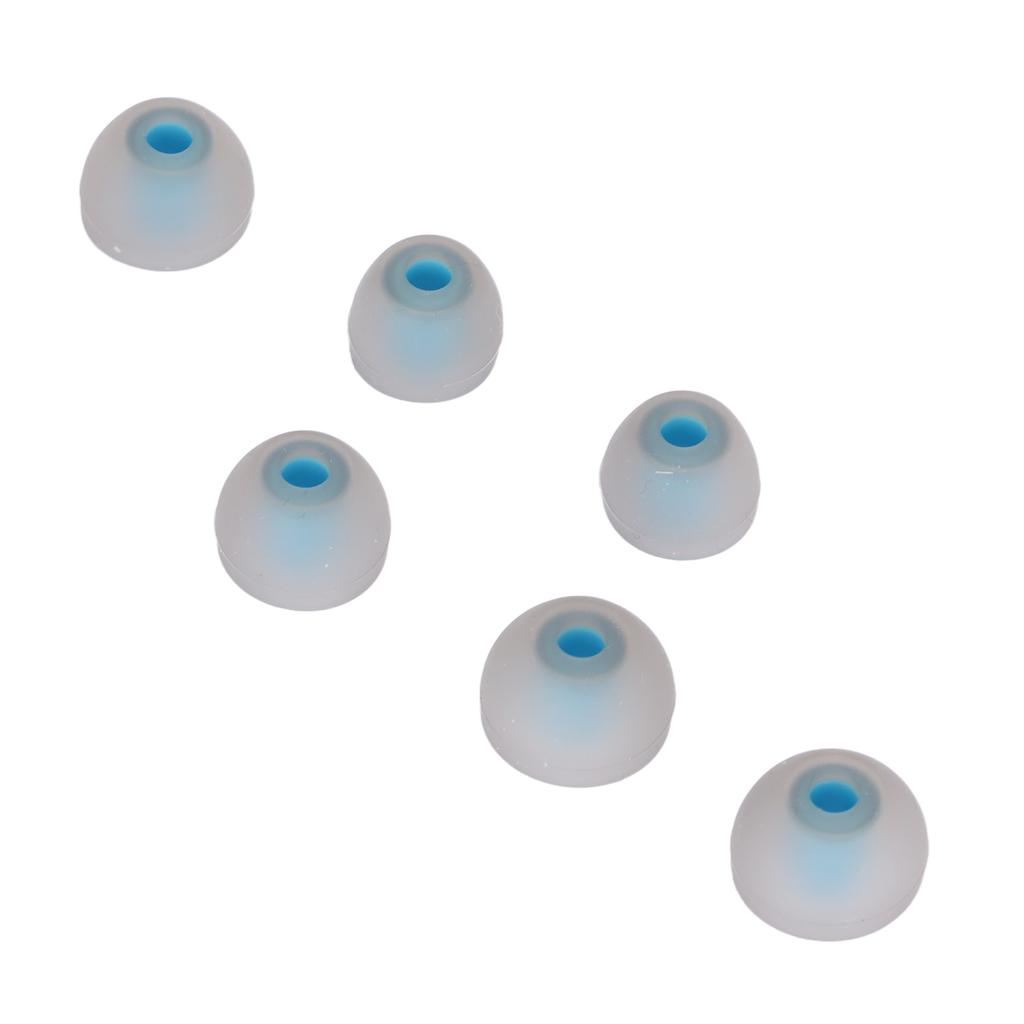 3 Size 6 Pcs Replacement Earplugs Soft Silicone Eartips Noise Reducing Earbuds for EarphonesGreen