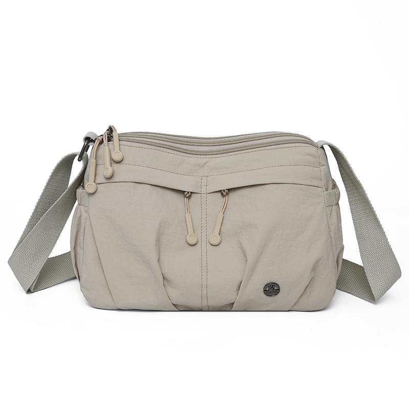

Shoulder Bag Large Capacity Lightweight Waterproof Crossbody Bag бежевий