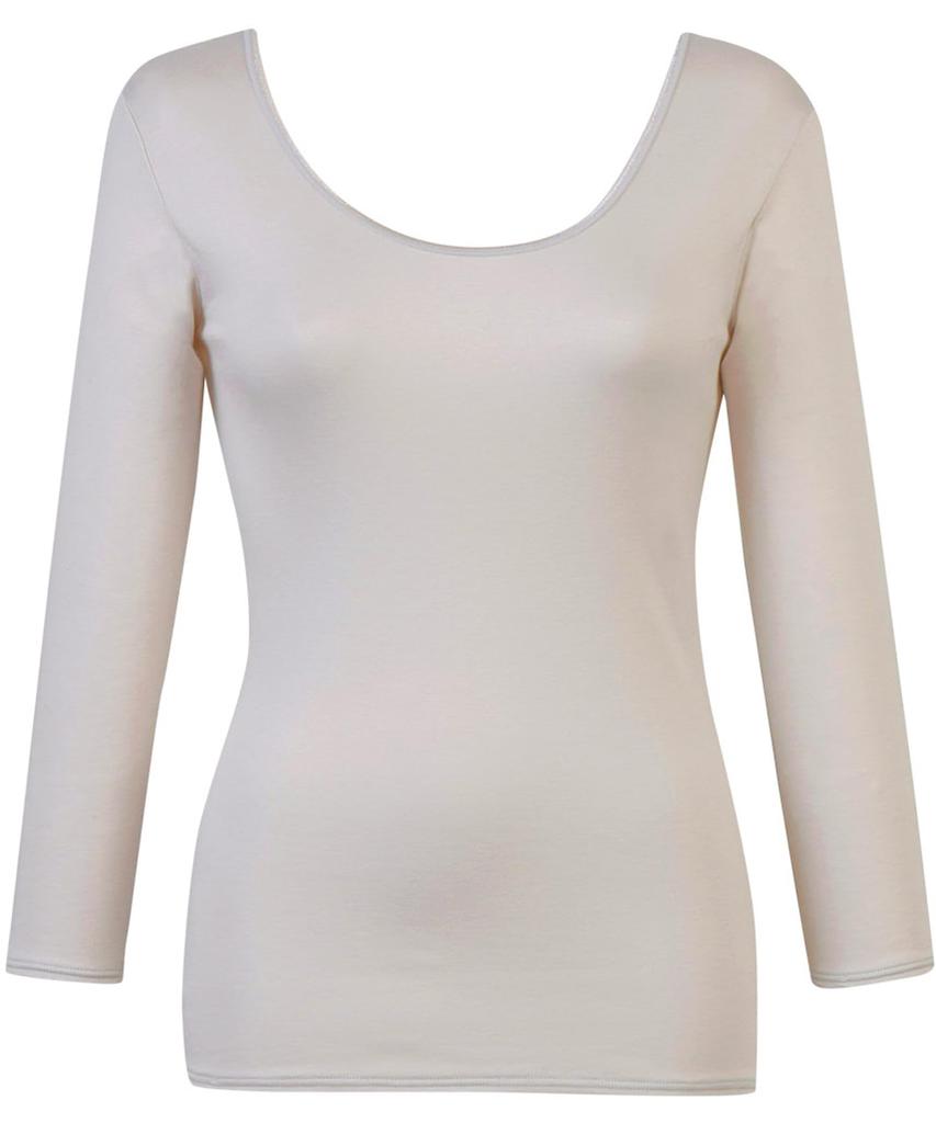 Warm Pilling Luxurious Long CB Wing/Wacoal Women's Innerwear, 100% Cotton, Resistant, Shape-Retaining, Cotton, 3/4 Sleeve, Sleeve, Autumn/Winter,