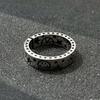 Retro Star Smile Face Graffiti Adjustable Open Ring For Men Silver-plated Copper Gothic Punk Edgy Jewelry Accessories Cool Gift