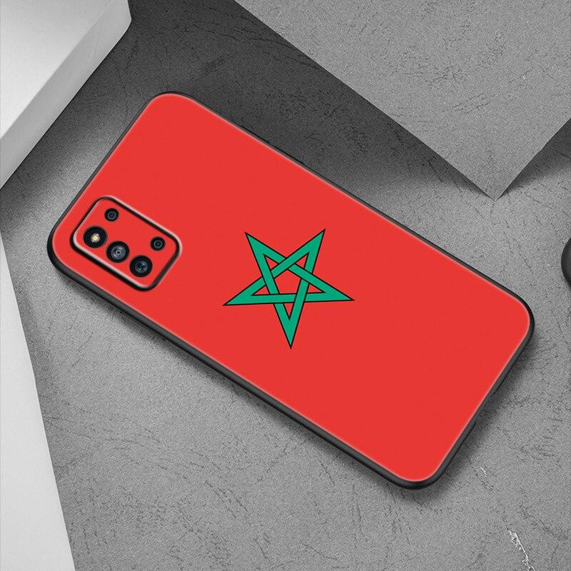 Morocco Flag Coat Of Arms Case For Samsung Galaxy A12 A02S A22 A32 A52 A72 A71 A51 A41 A31 A21 A11 A50 A70 A10S A20S Black Cover