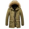 Plus Size Warm Parkas Men's Winter Windproof Parkas Men's Cotton Jacket Men's Fleece Inside Clothing Men's Cotton Long Jacket
