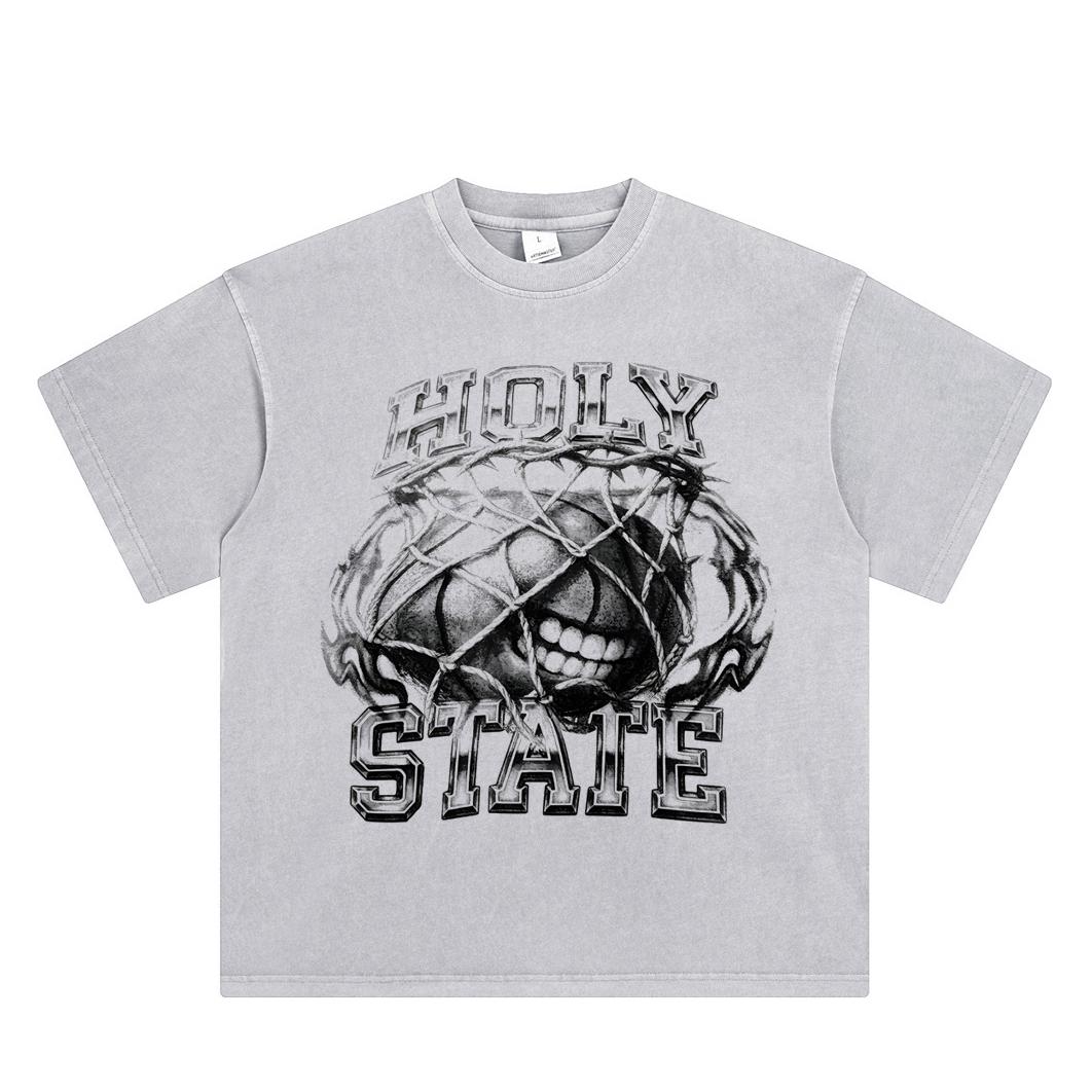 Streetwear Bothsides T-Shirt Cotton Tshirt Unisex Tops Tees Summer Short Sleeves T Shirt S серый 2160₽