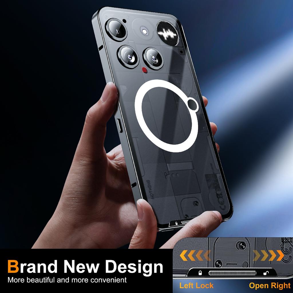 Serie magnetică Magic Shield pentru Nothing Phone (3) Husă 5G Metal+TPU Acoperire Telefon cu Protecție Obiectiv