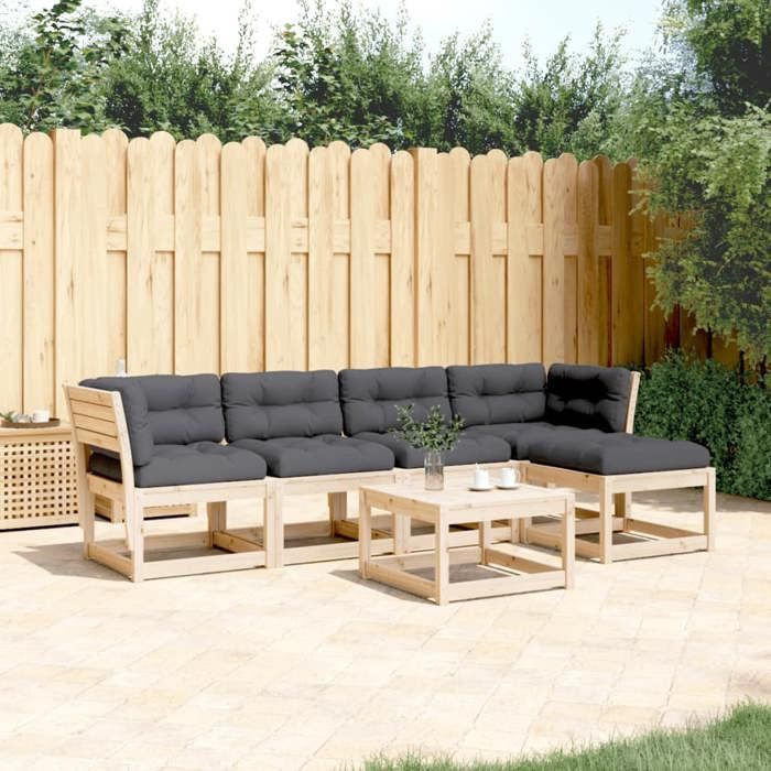 VidaXL Garden Lounge Set with Cushions 5 Pcs, Patio Seating, Furniture Set, Backyard Terrace Furniture 3217005