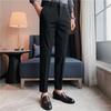 Pánské slim-fit společenské kalhoty ve stylu Korean - Celoroční, plus size, trendy zkrácený design