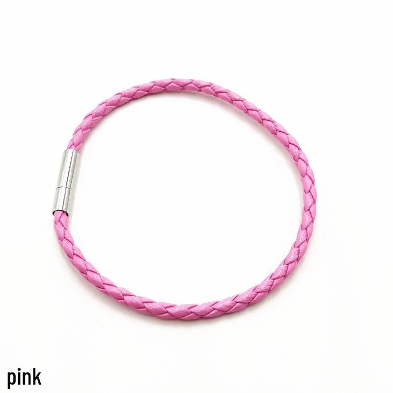 3MM Single Layer Braided Leather Couple Bracelet Gift
