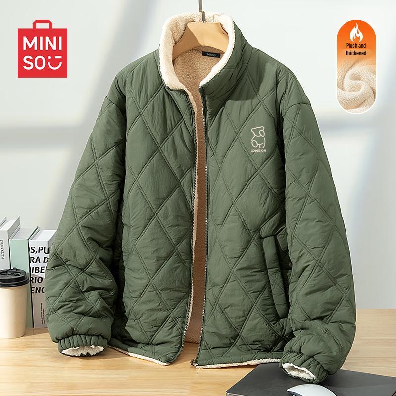 

MINISO Men s American Casual Stand Collar Padded Jacket 3XL