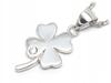 Silver Rod. Pendant.clover Chain, Necklace