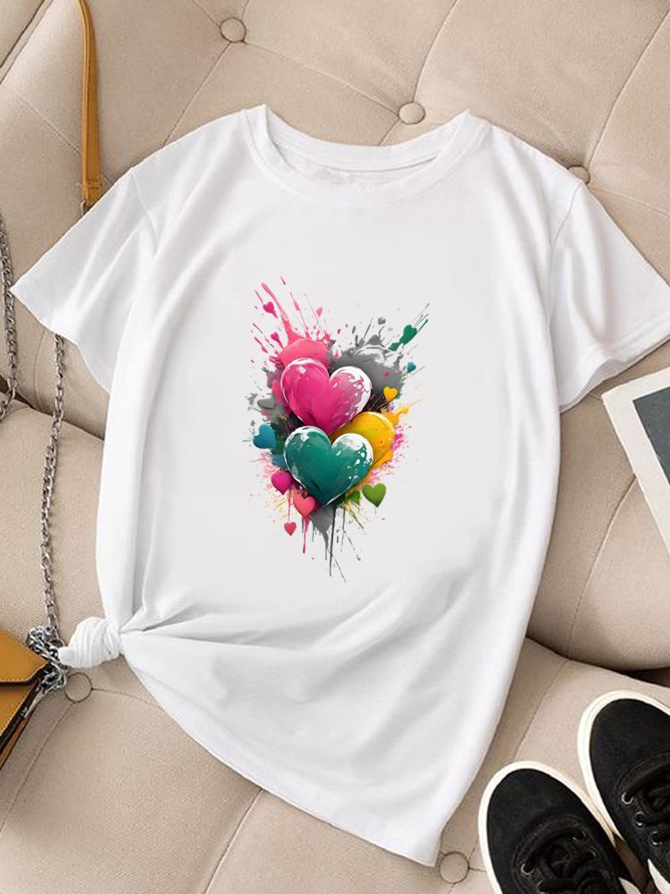 (Asian Size) sweet trend cute 90s Women Fashion Tee Top Clothing T Shirt Woman Print Female Short Sleeve Graphic T-shirts