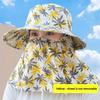 Summer Sun Protection Cap With Wide Brim Cotton Breathable For Outdoor Work And Cycling