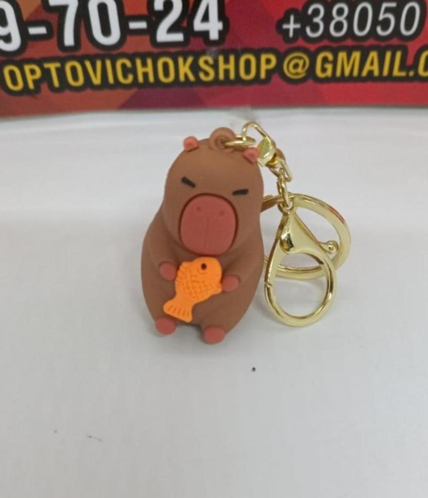 Брелок Капибара capybara фигурка игрушка для ключей, рюкзака, сумки 5 см