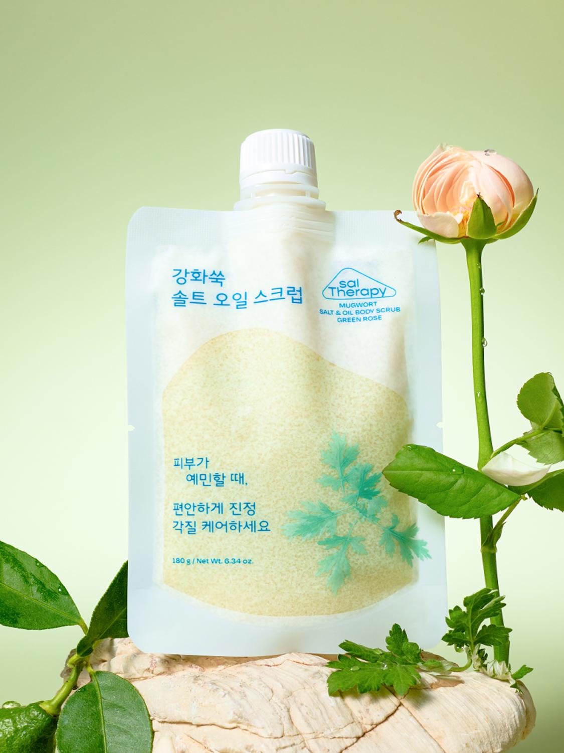 Сол Терапия Полынь Соль и Масло Скраб для Тела Зеленая Роза 180 г 1ea