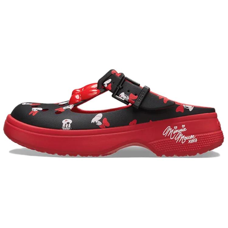 

Crocs Classic Minnie Легкие Дышащие Клоги Женская Обувь Черный Красный 211143-90H 35