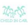 Nc-smile Hawaiian CHILD IN CAR Sticker Honu (Mint Green)
