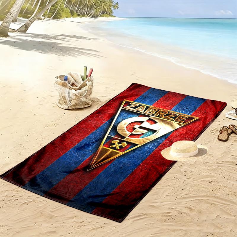 Ręcznik plażowy ZABRZE G Print, Duży Miękki Szybkoschnący Ręcznik na Plażę Kemping Pływanie 80cmx160cm(31x63inch)