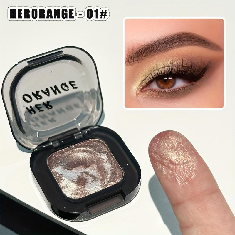 Mini Mashed Potato Monochrome Eyeshadow, Glitter Highlighter Shimmer Palette with Soft Cream Texture Natural Waterproof & Sweat-Proof Eye Makeup