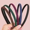 1/5pcs Plain 1cm Thin Headband for Girls Fabric Covered Resin Hairbands Plastic Hairhoop Kids Children Hair Accessories