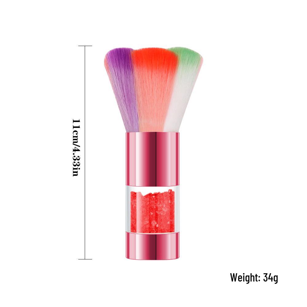 

Семицветная акриловая кисть для удаления пыли для нейл-арта со стразами на ручке