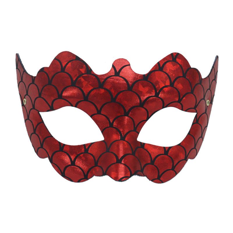 Iridescent Mask Lightweight Party Performance Prop Women Costume Mask Mystical Fish Scale Mask For Themed Parties Prom
