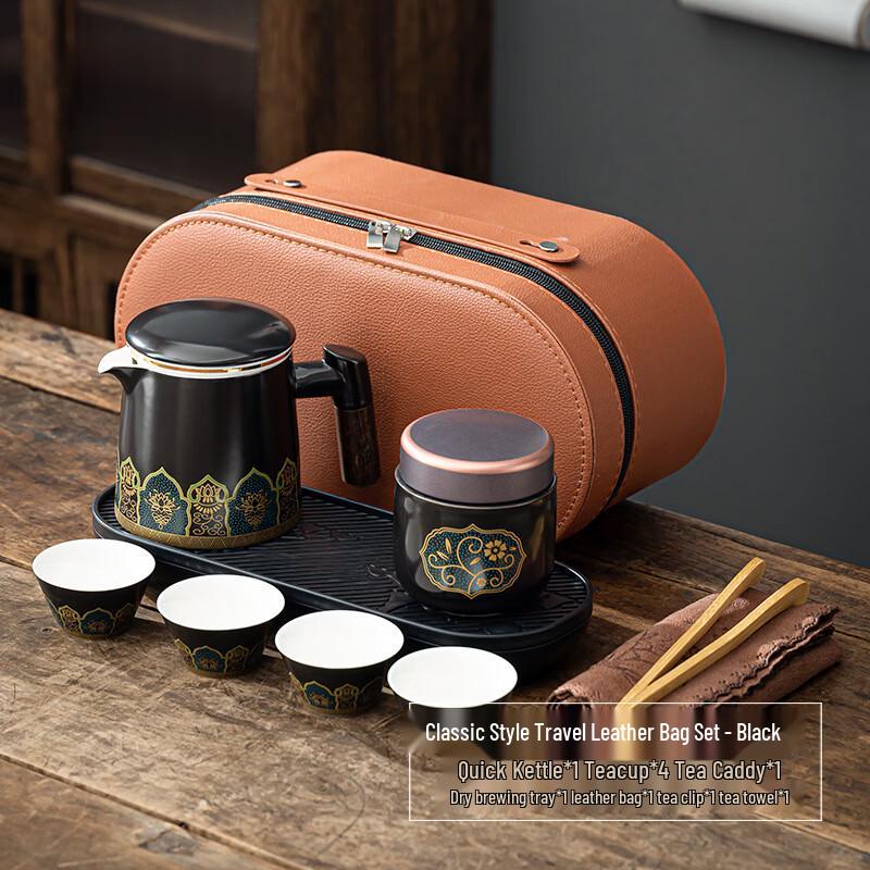LISM Portable Chinese Ceramic Travel Tea Set