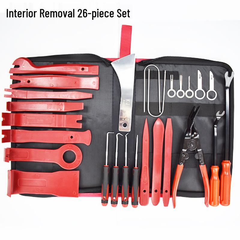 Nerezová sada páčidel a nástrojů pro demontáž čalounění interiéru automobilu