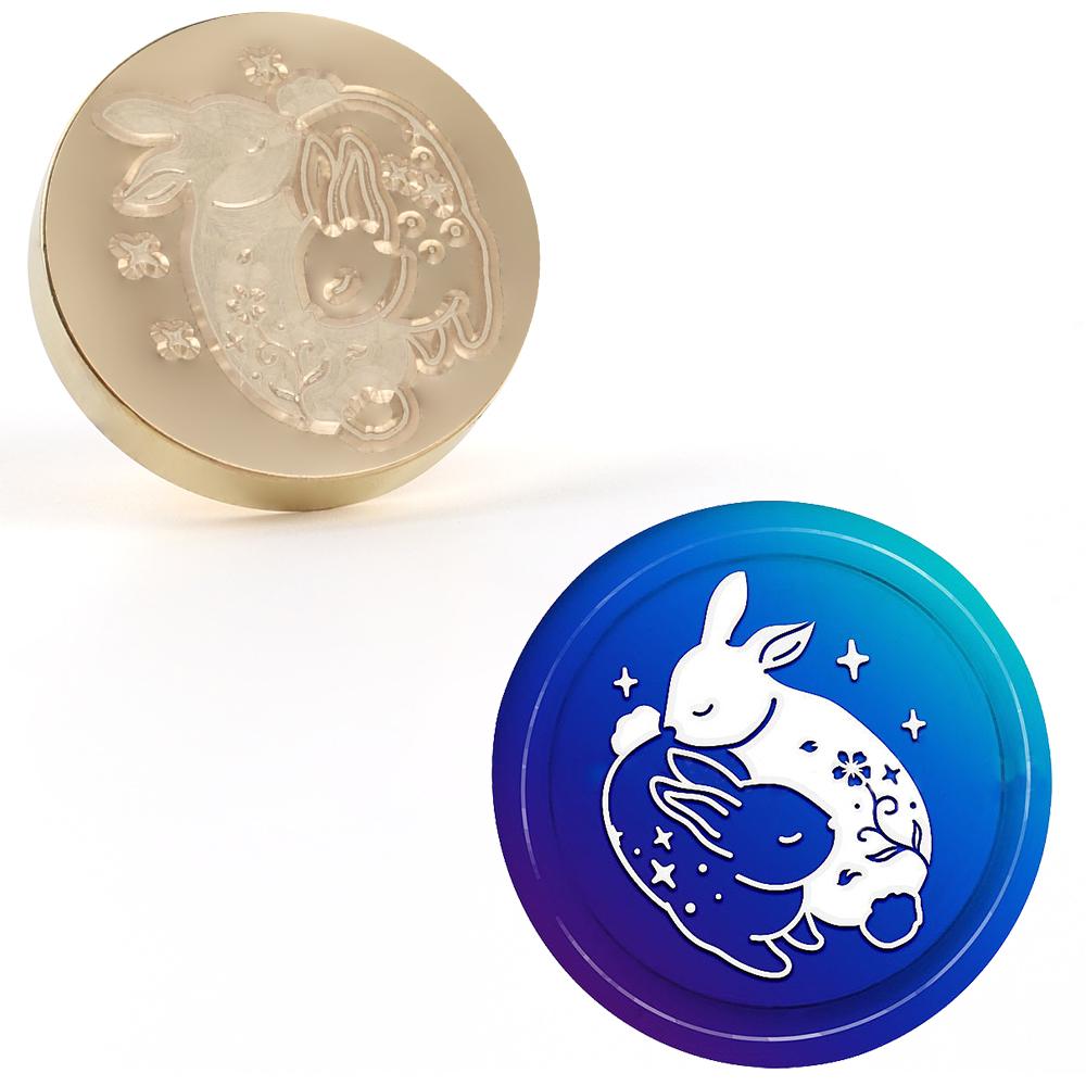 1pc Animals Series Wax Seal Stamps Fox Tiger Unicorn Rabbit Dragon Pattern Wax Sealing Stamps 25mm Removable Brass Head