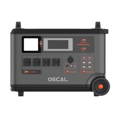 Oscal Power Max 6000 Portable Power Station Smart APP Control 57600kWh 120V/240V Battery Extend Rugged Power Station Oscal 6000W