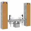 Bathroom Furniture Set 5 pcs Concrete Grey 33 x 34.5 x 160 cm