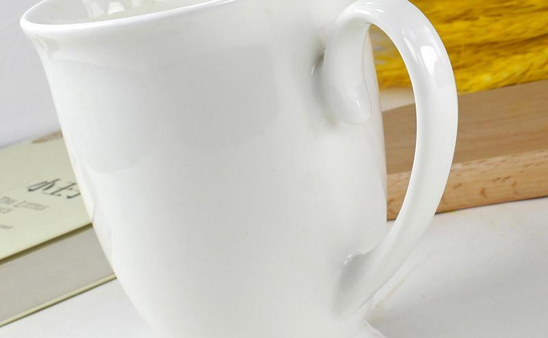300ML Plain White Bone China Coffee Mug, Porcelain Tumbler for Tea, Ceramic Cup, Thermo Mug, Couple Mug, Tea Set