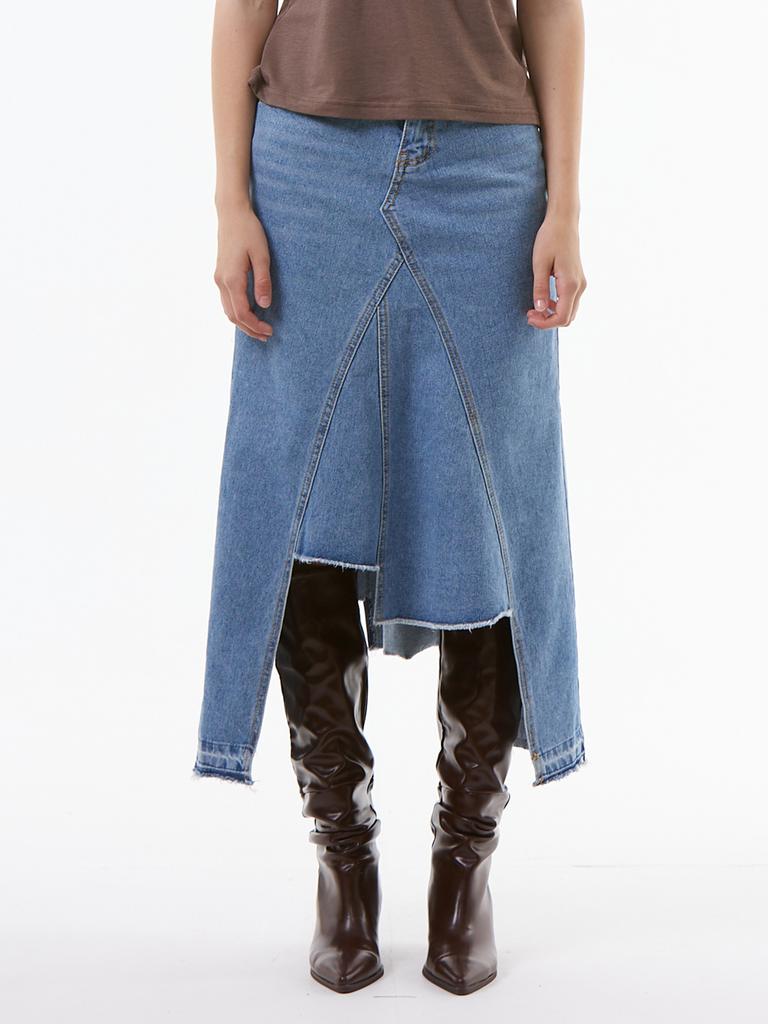 UNKNOWN PLANET Up-353 Asymmetrical Denim Skirt