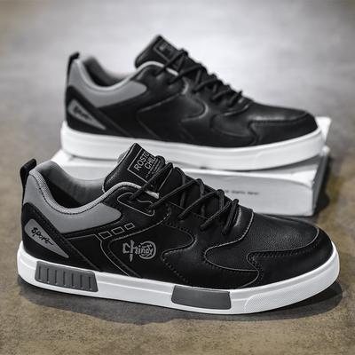 Fashion Vulcanized Shoes Men Flat Casual Walking Sneakers Men's Shoes Casual Leather Shoes Large Size 47 Male Autumn