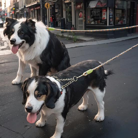 Double Dog Leash 360-degree Swivel Tangle-free Dual Dog Leash Walking