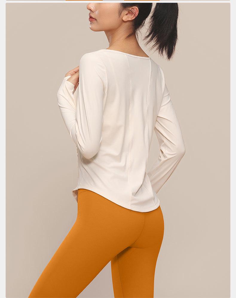 Women's Autumn/Winter Quick-Dry Yoga and Pilates Top - Long-Sleeved Fitness and Running T-Shirt