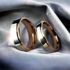 Titanium steel ring women's simple smooth surface does not fade rose gold couple ring hand jewelry