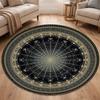 Antique Occult Giant Spider Web Moon Skull Floral graphics Circle Rug,Living Room,Game Room,Bedroom Washable Rug Giftbox