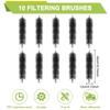 AD23-10PCS Stainless Steel Core Brush Aquarium Filter Fish Tank Clean Tools Brush Pond Biochemical Filter Brush Filter