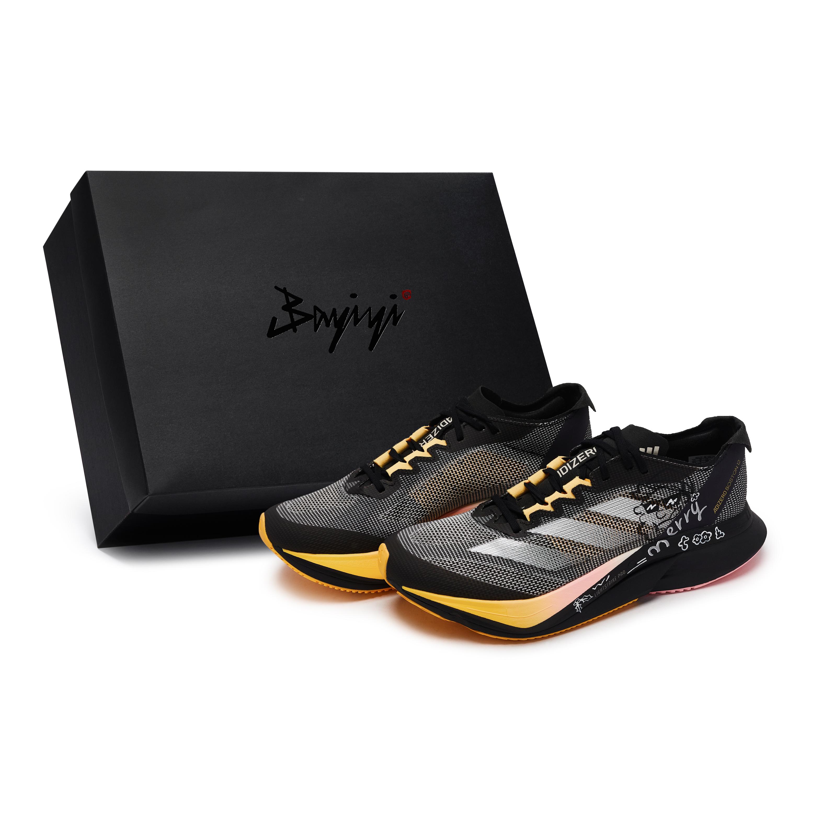 

Adidas Adizero Boston 12 Амортизація Низькі Бігові Кросівки Унісекс Чорний Сірий IF9212(Team80-S-BOX) 38